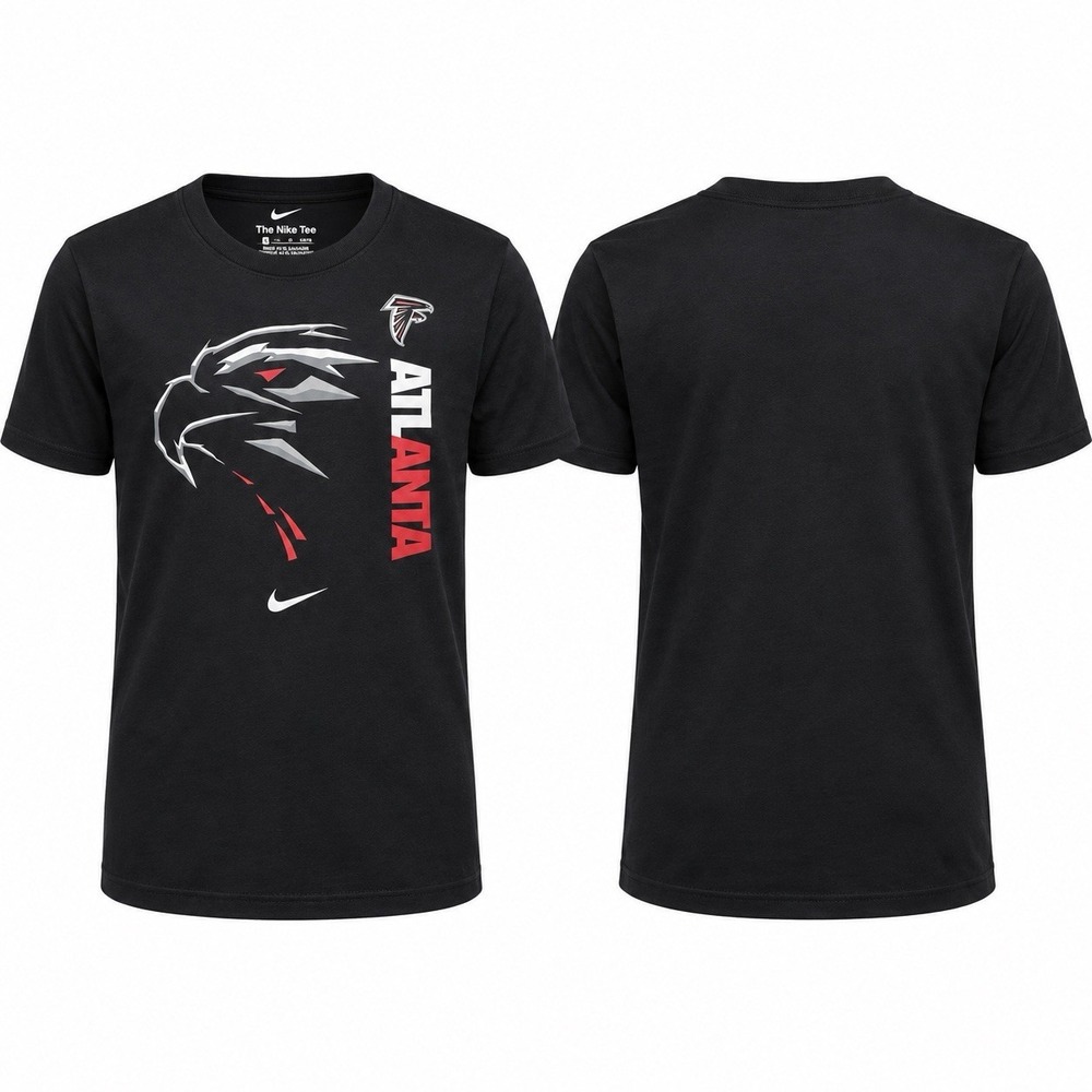 Nike Atlanta Falcons Youth L 14/16 Black Graphic T-Shirt NFL 9Z1B7NFPG-FAL NWT